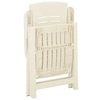 Image de Lot de 2 chaise exterieur pliable H. 106 cm en plastique blanc