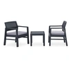 Image de Salon de jardin bois gris 3 pieces 59.0 x 46 x 40 2 personnes