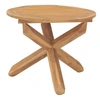 Image de Table à dîner de jardin Ø90x75 cm Bois de teck massif