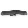 Image de Salon de jardin modulable resine tressee gris 9 pieces x 58.5 x 52