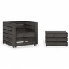 Image de Salon de jardin Bois 1 personnes 2 pieces