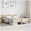 Image de Cadre de lit sans matelas bois de pin massif 120x200 cm