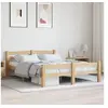 Image de Cadre de lit sans matelas bois massif de pin 140x200 cm