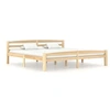 Image de Lit 206 x 206 x 66 cm en bois pour 2 personnes de couleur