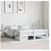Image de Cadre de lit sans matelas blanc bois de pin massif 140x200 cm