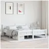Image de Cadre de lit sans matelas blanc bois de pin massif 160x200 cm