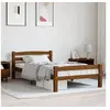 Image de Cadre de lit sans matelas Marron miel Bois pin massif 90x200 cm