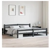Image de Bedframe massief grenenhout donkergrijs 200x200 cm322095
