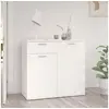 Image de Buffet blanc 80x36x75 cm bois d ingénierie