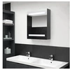 Image de Armoire de salle de bain à miroir LED Gris brillant 50x14x60 cm