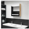 Image de Badkamerkast met spiegel en LED 50x14x60 cm wit eikenkleurig326485