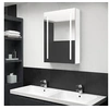 Image de Badkamerkast met spiegel en LED 50x13x70 cm glanzend wit326501