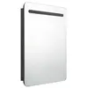 Image de Badkamerkast met spiegel en LED 60x11x80 cm zwart326503