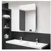 Image de Badkamerkast met spiegel en LED 60x11x80 cm glanzend grijs326506