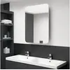 Image de Armoire de salle de bain à miroir LED Blanc brillant 60x11x80cm