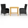 Image de Ensemble de Salle à Manger de Jardin 3 pcs Table et Chaises de Repas de Patio Mobilier à Dîner d'Extérieur Salon de 3068690