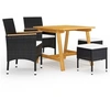 Image de Ensemble de Salle à Manger de Jardin 5 pcs Table et Chaises de Repas de Patio Salon de Jardin Mobilier à Dîner 3068695