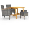 Image de Ensemble de Salle à Manger de Jardin 5 pcs Table et Chaises de Repas de Patio Salon de Jardin Mobilier à Dîner 3068696