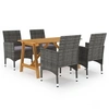 Image de Ensemble de Salle à Manger de Jardin 5 pcs Mobilier à Dîner d'Extérieur Salon de Jardin Mobilier de Repas de Patio 3068736