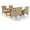 Image de Ensemble à manger de jardin 5 pcs Beige