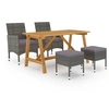 Image de Ensemble de Salle à Manger de Jardin 5 pcs Mobilier à Dîner d'Extérieur Mobilier de Repas de Terrasse Salon de Jardin 3068744