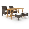 Image de Ensemble de Salle à Manger de Jardin 5 pcs Mobilier à Dîner d'Extérieur Salon de Jardin Mobilier de Repas de Terrasse 3068746