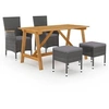 Image de Ensemble de Salle à Manger de Jardin 5 pcs Salon de Jardin Mobilier à Dîner d'Extérieur Mobilier de Repas de Patio 3068748