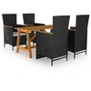 Image de vidaXL Ensemble de Salle à Manger de Jardin 5 pcs Mobilier à Dîner d'Extérieur Salon de Jardin Table et Chaises de Repas de 3068760
