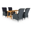 Image de Ensemble à manger de jardin 5 pcs Gris foncé