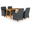 Image de Ensemble de Salle à Manger de Jardin 5 pcs Mobilier à Dîner d'Extérieur Salon de Jardin Mobilier de Repas de Patio 3068788