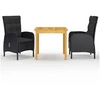 Image de Ensemble de Salle à Manger de Jardin 3 pcs Table et Chaises de Repas de Patio Mobilier de Terrasse Mobilier à Dîner 3067680