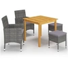 Image de Ensemble de Salle à Manger de Jardin 5 pcs Table et Chaises de Repas de Patio Mobilier à Dîner de Terrasse Mobilier 3067684