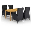 Image de Ensemble de Salle à Manger de Jardin 5 pcs Table et Chaises de Repas de Patio Mobilier d'Extérieur Mobilier à Dîner 3067774