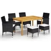 Image de Ensemble de Salle à Manger de Jardin 7 pcs Mobilier à Dîner de Terrasse Table et Chaises de Repas de Patio Mobilier 3067777
