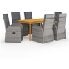 Image de Ensemble à manger de jardin 7 pcs Gris