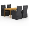 Image de Ensemble de Salle à Manger de Jardin 5 pcs Salon de Jardin Mobilier à Dîner de Patio Table et Chaises de Repas 3067815