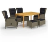 Image de Salon de jardin 7 personnes resine tressee marron 150 x 90 x 74 cm 7 pieces