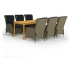 Image de Ensemble de Salle à Manger de Jardin 7 pcs Mobilier à Dîner de Patio Table et Chaises de Terrasse Salon de Jardin Extérieur Marron