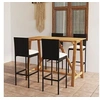 Image de 5-delige Tuinbarset met kussens zwart3067958