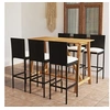 Image de 7-delige Tuinbarset met kussens zwart3067960