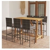 Image de 7-delige Tuinbarset met kussens grijs3067961