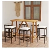 Image de 7-delige Tuinbarset met kussens bruin3067965