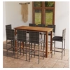 Image de Ensemble de bar de jardin avec coussins 9 pcs Gris