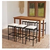 Image de 7-delige Tuinbarset met kussens zwart3068011