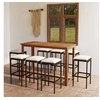 Image de Ensemble de bar de jardin avec coussins 9 pcs Noir