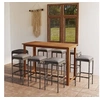 Image de Ensemble de bar de jardin avec coussins 9 pcs Gris
