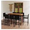 Image de 9-delige Tuinbarset zwart3068020