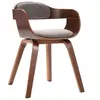 Image de Chaise en bois non pliable H. 70 cm interieur marron