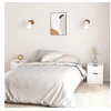 Image de Tables de chevet 2pcs Blanc brillant 40x40x50cm bois ingénierie326736