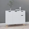 Image de Buffet Armoire de Rangement Meuble de Rangement Armoire Latérale Placard Salle de Séjour Salon Maison Blanc 90x30x72 cm Aggloméré